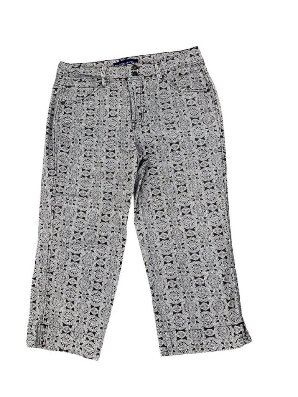 Bandolinoblu capris - Brown/White  pants size 10 floral design